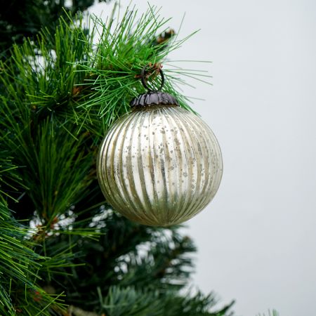 Vintage Mercury Silver Glass Hanging Ornament