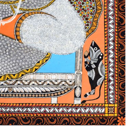 Kalighat Pattachitra Lord Ganesha Painting (144×121 cm)