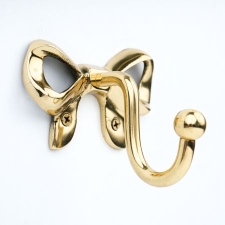 Brass Handmade Golden Bow design Wall Hook for Hanging Clothes