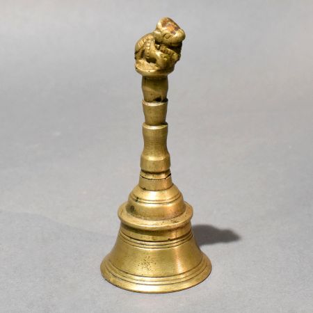 Brass Nandi Handle Temple Hand Bell