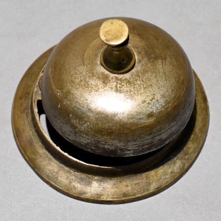 Brass Hotel Service Bell Vintage Desk Bell