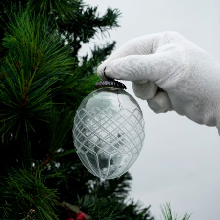Clear Avocado Box Cut Christmas Hanging