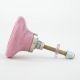 Pink Crackle Ceramic Dresser Knob