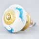 Turquoise Running Rein Deer Pattern Ceramic Dresser Knob Online