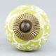 Lime Green Floral Ceramic  Dresser Knobs Online