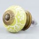 Lime Green Floral Ceramic  Dresser Knobs Online