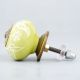Lime Green Floral Ceramic  Dresser Knobs Online
