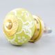 Lime Green Floral Ceramic  Dresser Knobs Online
