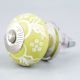 Lime Green Floral Ceramic  Dresser Knobs Online