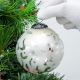Round Vintage Style Mercury Silver Glass Christmas Ornament