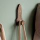 Natural Wooden Adhesive Rocket Shape Coat Wall Hook-1 Piece