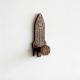 Natural Wooden Adhesive Rocket Shape Coat Wall Hook-1 Piece