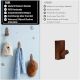 Natural Wooden Adhesive Rocket Shape Coat Wall Hook-1 Piece