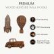 Wooden Adhesive Hot Air Balloon,Car And Rocket Shape Wall Hooks-Pack of 3