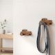 Natural Wooden Adhesive Car Design Wall Hooks-3 Pieces