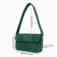 Luxury Handmade Beaded Shoulder Bag Green Geometric Pattern Purse