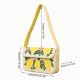 Handmade Beaded Shoulder Bag Lemon Fruit Design Summer Tote Purse for Women