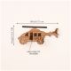 Natural Wooden Helicopter Design Adhesive Wall Hook