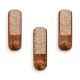 3 Pieces Handmade Round Pattern Wooden Adhesive Wall Hooks