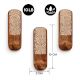 3 Pieces Handmade Round Pattern Wooden Adhesive Wall Hooks