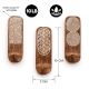3 Pieces Designer Wooden Adhesive Wall Hooks With Geometric Patterns