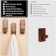 3 Pieces Designer Wooden Adhesive Wall Hooks With Geometric Patterns