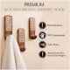 3 Pieces Wooden Self Adhesive Brown And White Wall Hooks