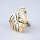 Golden Brass Monstera Leaf Cabinet Knob