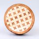 Handcrafted Wooden Cabinet Knob with Carved Geometric Pattern