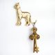 Decorative Handmade Golden Leopard Design Brass Wall Hook