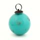 Vintage Turquoise Glass Hanging Ornament