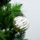 Vintage Glass Silver Round Hanging Ornament For Christmas Tree decor