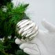 Vintage Glass Silver Round Hanging Ornament For Christmas Tree decor