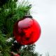 Red Decorative Glass Hanging Ornament with Star Design