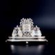 Sterling Silver Crystal Inkstand Desk Set