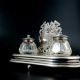 Sterling Silver Crystal Inkstand Desk Set