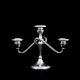 Vintage Sterling Silver Three Arm Candle Holder in Pair