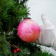 Pink Decorative Round Glass Hanging Ornament