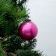 Pink Glitter Glass Christmas Ball Ornament