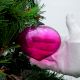 Queen Pink Vintage Glass Turnip Christmas Ornament