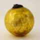Gold Decorative Round Kugel Style Crackled Glass Hanging Ornament