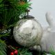 Silver Vintage Round Mercury Glass Christmas Ornament