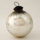 Silver Round Glass Hanging Ornament For Christmas Tree