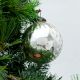 Silver Round Glass Hanging Ornament For Christmas Tree