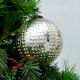 Silver Round Mercury Glass Hanging Ornament For Christmas Tree