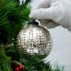 Silver Decorative Round Glass Hanging Ornament