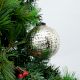 Silver Decorative Round Glass Hanging Ornament