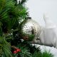 Silver Decorative Round Glass Hanging Ornament