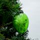 Vintage Green Cut Glass Christmas Bauble Hanging Ornament