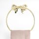 Elegant Brass Bathroom Hardware Set of 4 with Bow Design